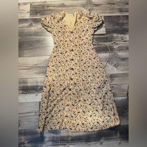 Yellow Floral Maxi Dress from Dollskill